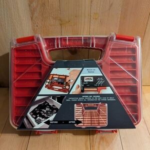 Battery Box Red Storage Organizer Case